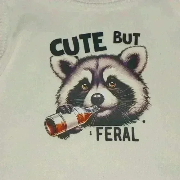 NWOT - Handmade White New Born Bodysuit - Cute Bute Feral - Picture 1 of 5